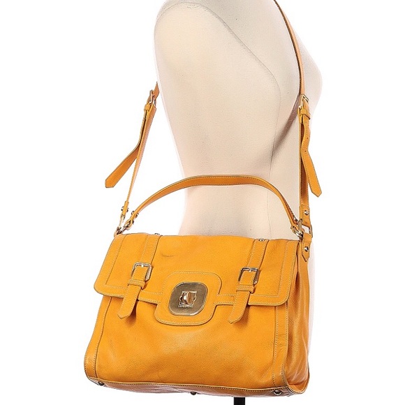 Longchamp Yellow Leather Satchel - Picture 3 of 7